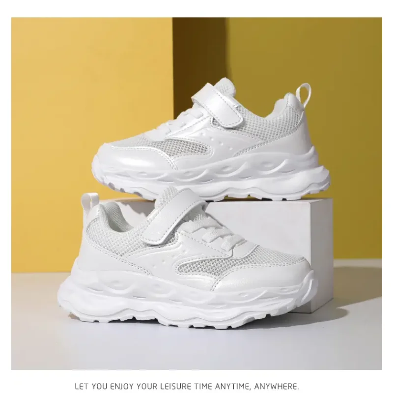 Zapatillas de deporte transpirables de malla para niñas, zapatos deportivos ligeros resistentes al desgaste para niños, zapatos casuales para correr para niños, zapatillas de deporte para niños