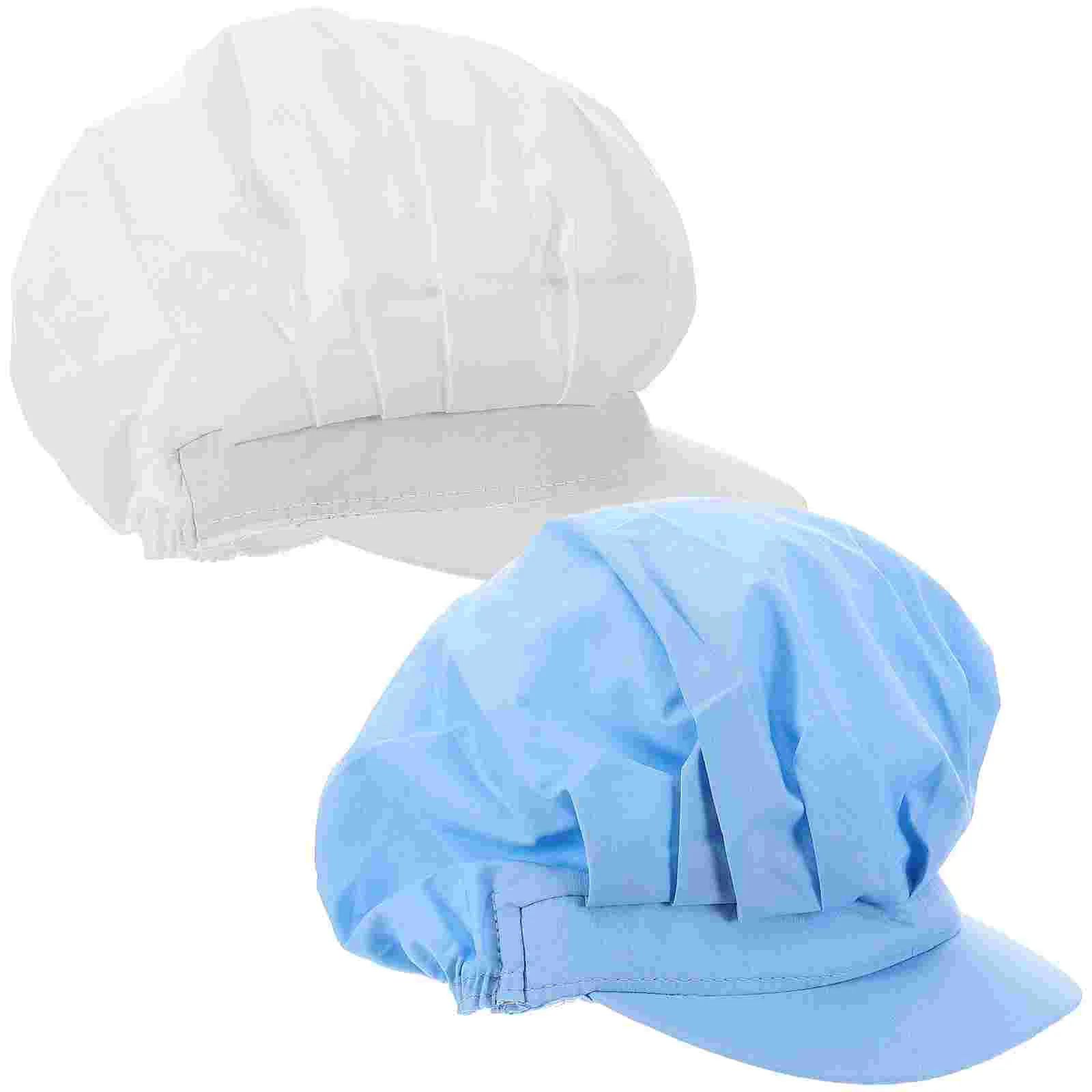 2pcs Chef Hat Decorative Chef Hat Polyester-cotton Chef Hat Restaurant Cook Hat Service Hat Cooking Hat For Restaurant Waiter