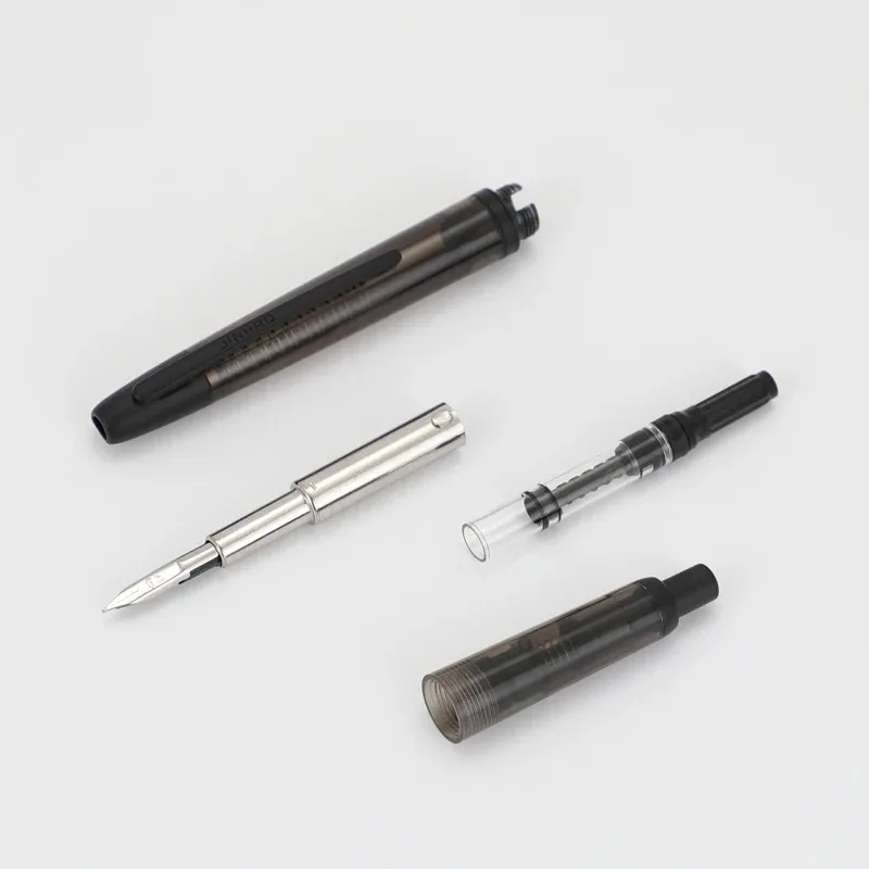 Jinhao 20-Press einziehbarer Füllfederhalter mit EF/F-Feder und Konverter, Kunstharz-Schreib-Geschenkstift – Detail 14