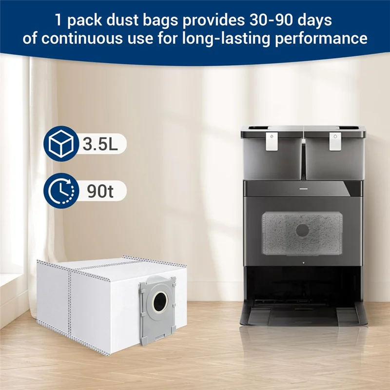 كيس غبار مناسب لـ ECOVACS X8 OMNI / X8 PRO OMNI / T50 Max / T50 OMNI / T50 PRO OMNI / T80 OMNI / T80 PRO OMNI