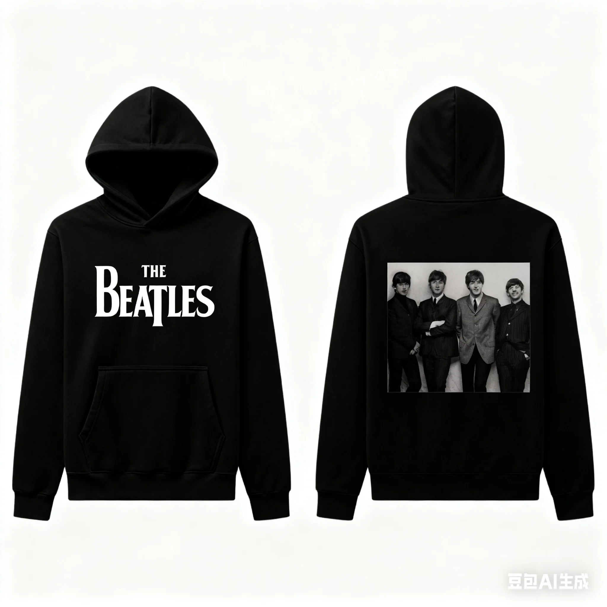 The Beatles Retro-Rockband-Grafik-Hoodie aus reiner Baumwolle, Herbst- und Wintermode, Kinder-Hoodie, Herren- und Damen-Y2K-Hoodie