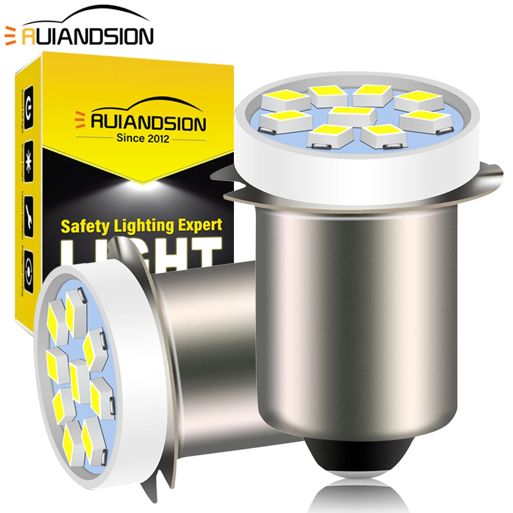 P13.5S PR2 PR3 LED Bulb 3V 4.5V 6V 6.3V 12V 18V Flashlight Torch Replacement Lamp Work Light White Mini Lamp
