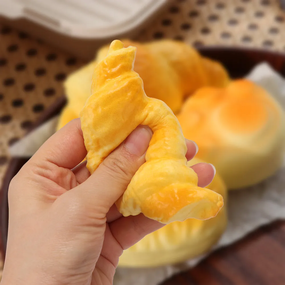 Birthday Gift Slow Rising Croissant Squishy Hand Relax Pinch Sensory Fidget Ball Sticky Thick Slow Rebound For Students