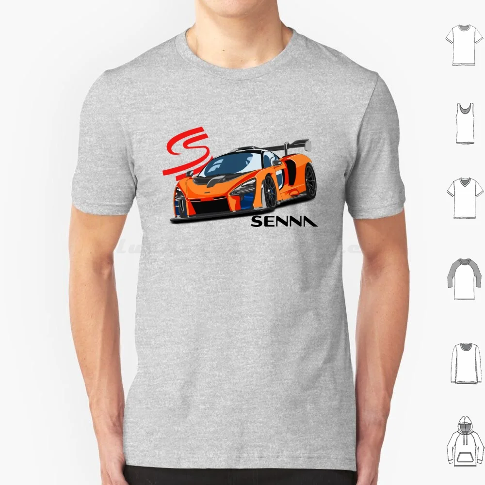 The Tribute T Shirt Big Size 100% Cotton Senna Super Car Garage Car Sports Speed Track Hypercar Hyper Car British
