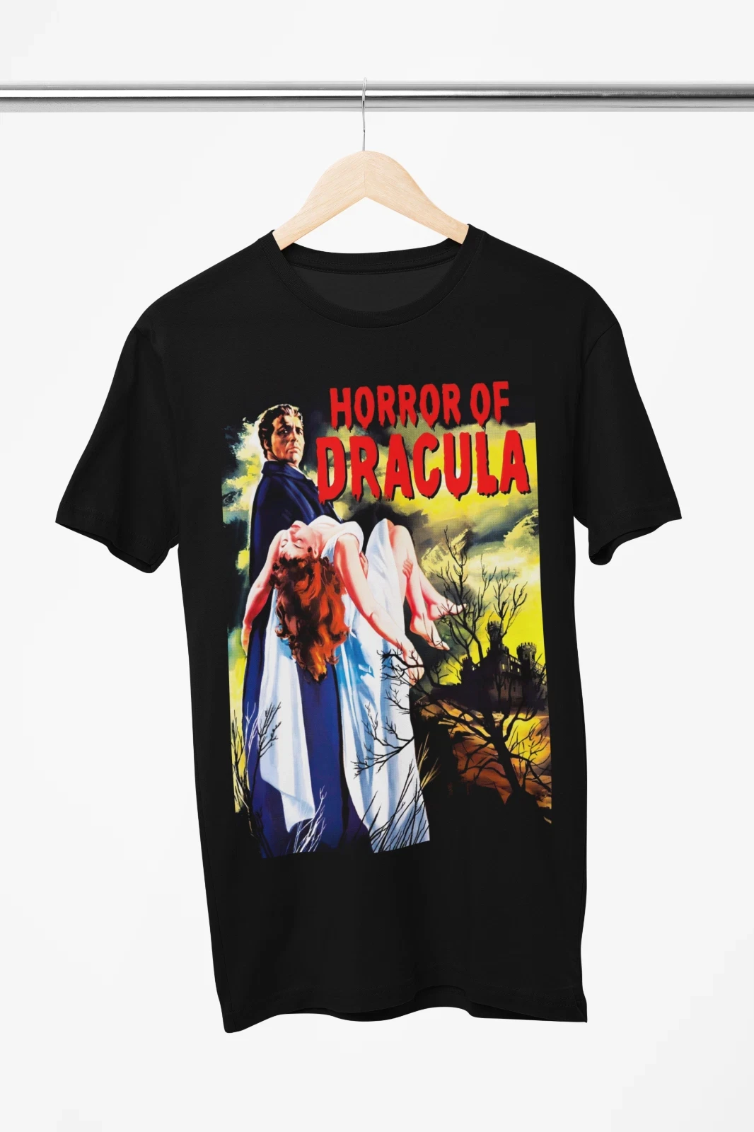 Camiseta con póster de la película Horror of Dracula 1958, ropa para hombre, camisetas gráficas
