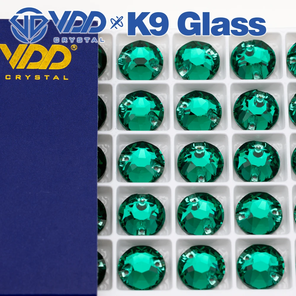 VDD S114 Grüner Zirkon 8 Große 8 Kleine Hochwertige K9 Glas Aufnähbare Strasssteine Kristall Nähsteine für Kleidungsdekorationen – Detail 7