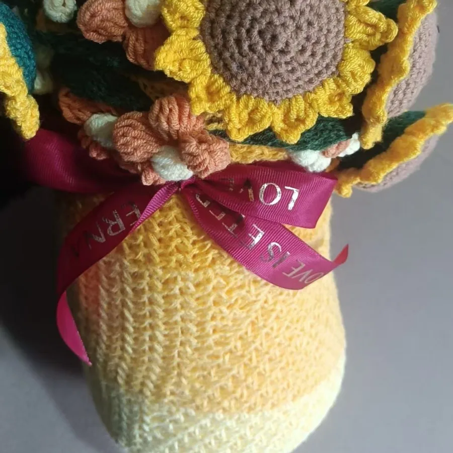 Finished Flower Bouquet Blanket Hand Crocheted Rose Bell Orchid Pattern Acrylic Yarn Blanket Soft Warm Sofa Bed Throw Gift