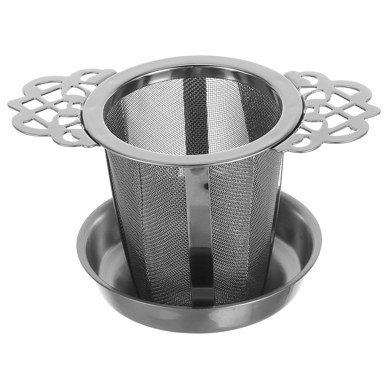 

Tea Strainer 304 Stainless Steel Fine Mesh Filter Bowl Loose Leaf Infuser Cup Making Holder Filtration Sturdy Easy Cleaning