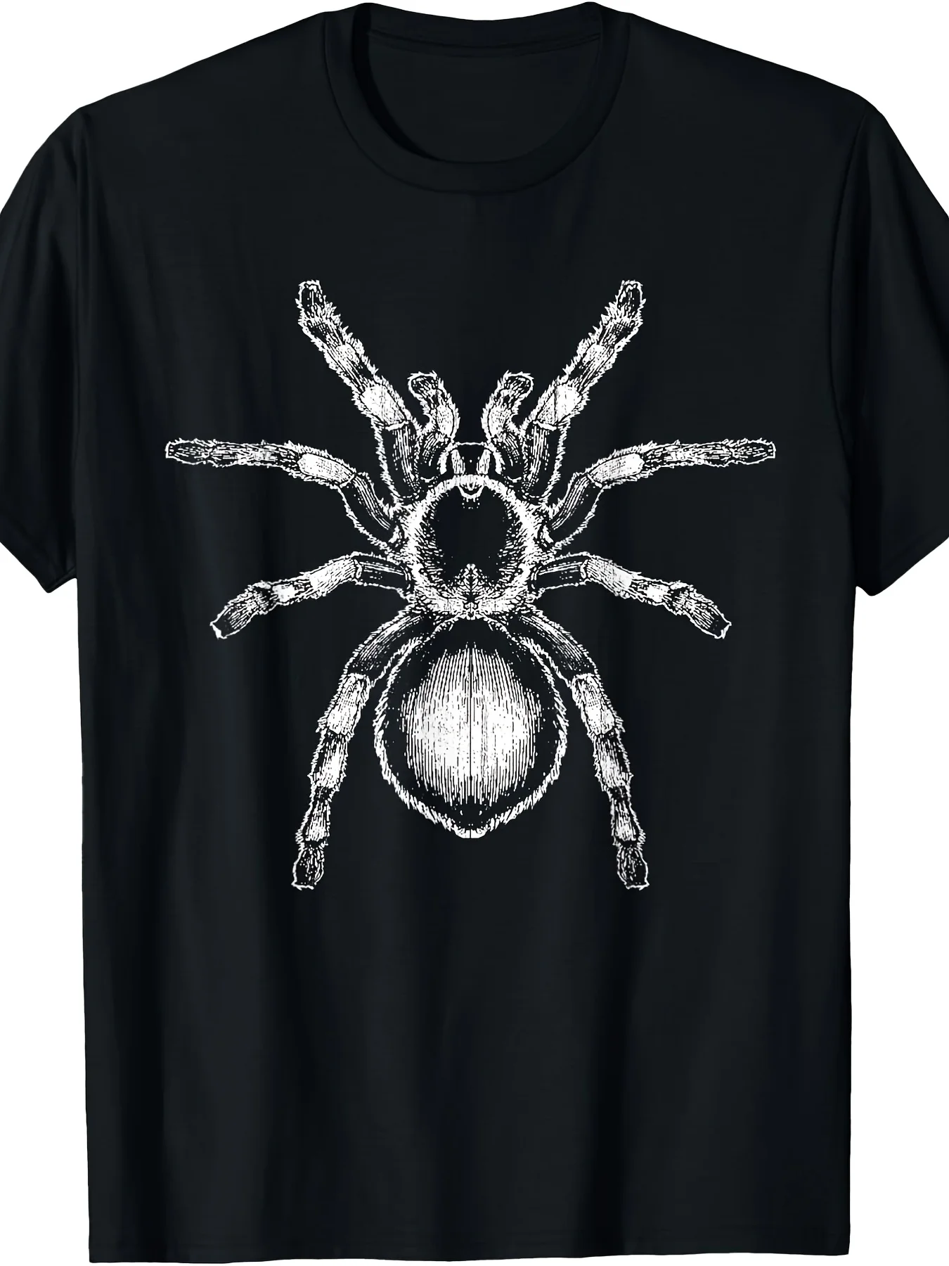 [Spider Phobia T-Shirt] Halloween Costume T-Shirt - Tarantula Huge Spider Phobia Arachnophobia Retro Casual Crew Neck Printed T-Shirt