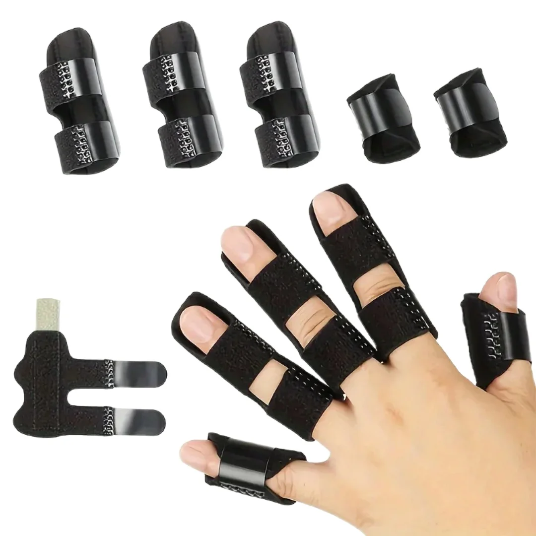 5pcs/set Adjustable Finger Immobilization Straps Trigger Finger Fixation Straps Finger Splint Finger Braces Finger Support Kit
