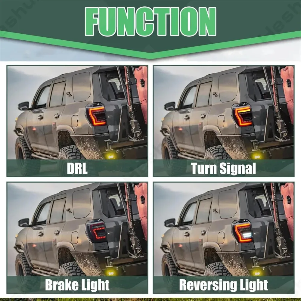 LED Pair Taillights For Toyota 4Runner 4 Runner 5th Gen 2010 2011 2012 - 2023 N280 Taillamp Rearview Tail Light Rear Brake Lamp