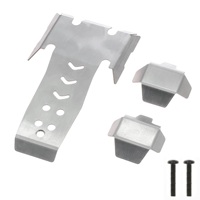Stainless Steel Chassis Armor Axle Protector Skid Plate for Vanquish Products VP OPTIC H10 1/10 RC Crawler Car Upgrade Parts