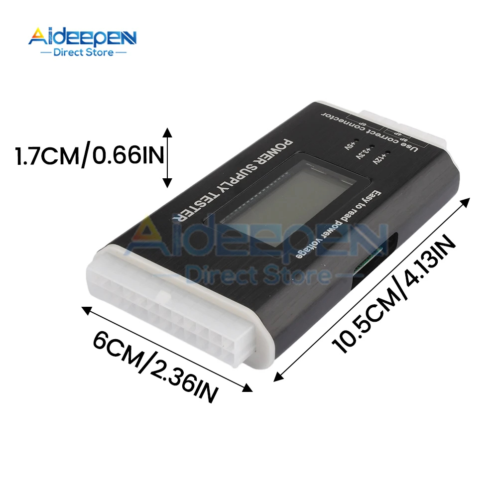 LCD Digital Display Computer Power Supply Tester 20/24 Pin PC Check Quick Bank Supply Power Measuring Diagnostic Tester Tools