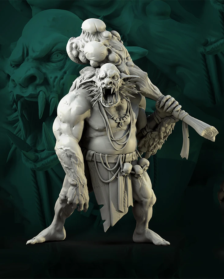 1/24 75mm 1/18 100mm Resin Model Kits Orc Warrior Figurine Unpainted No Color RW-458