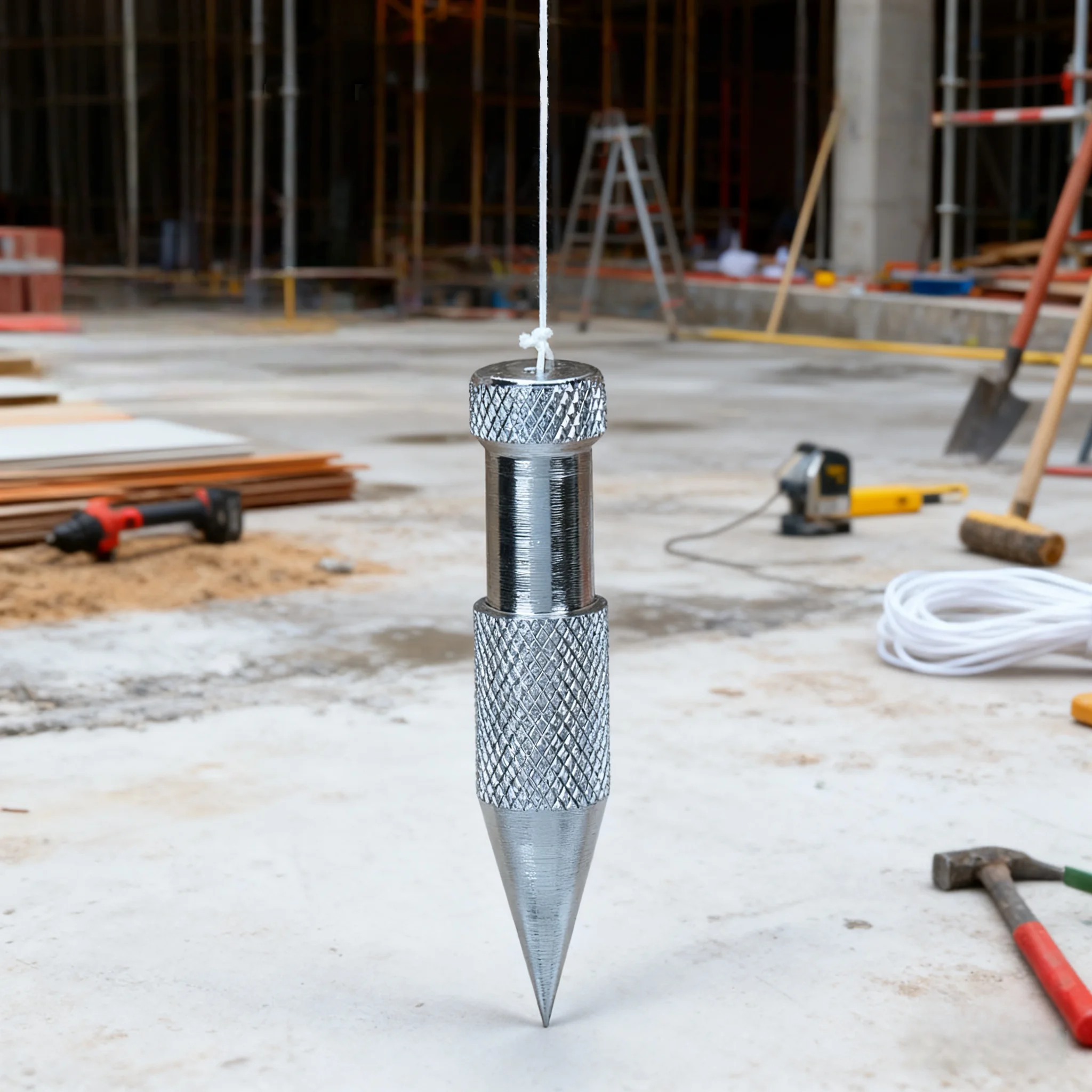 Kit de martelo de medição de construção, 2 peças, pingente de fio galvanizado com estilingue, ferramentas duráveis de medição de construção vertical de alta precisão