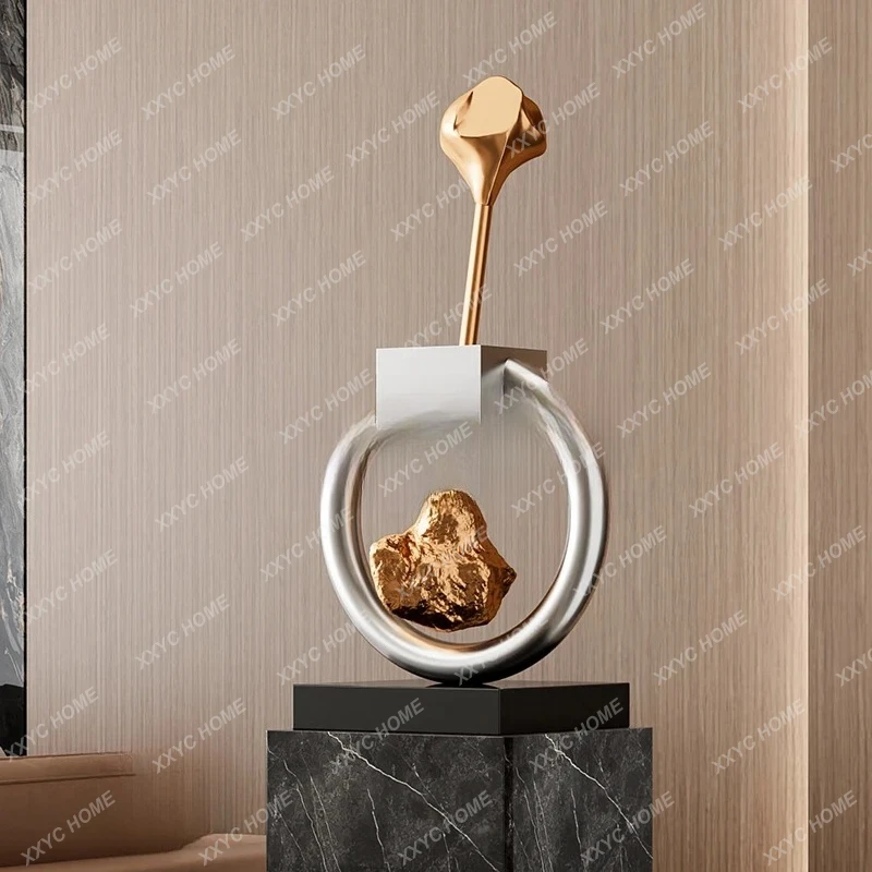 A  Modern Geometric Art Sculpture Floor Decoration Villa Decoration Hotel Lobby Model Room