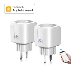 Adattatore per presa Wifi Smart Life presa per telecomando vocale 15A presa per presa a muro ue Monitor di alimentazione funziona con l'app Apple IOS Homekit