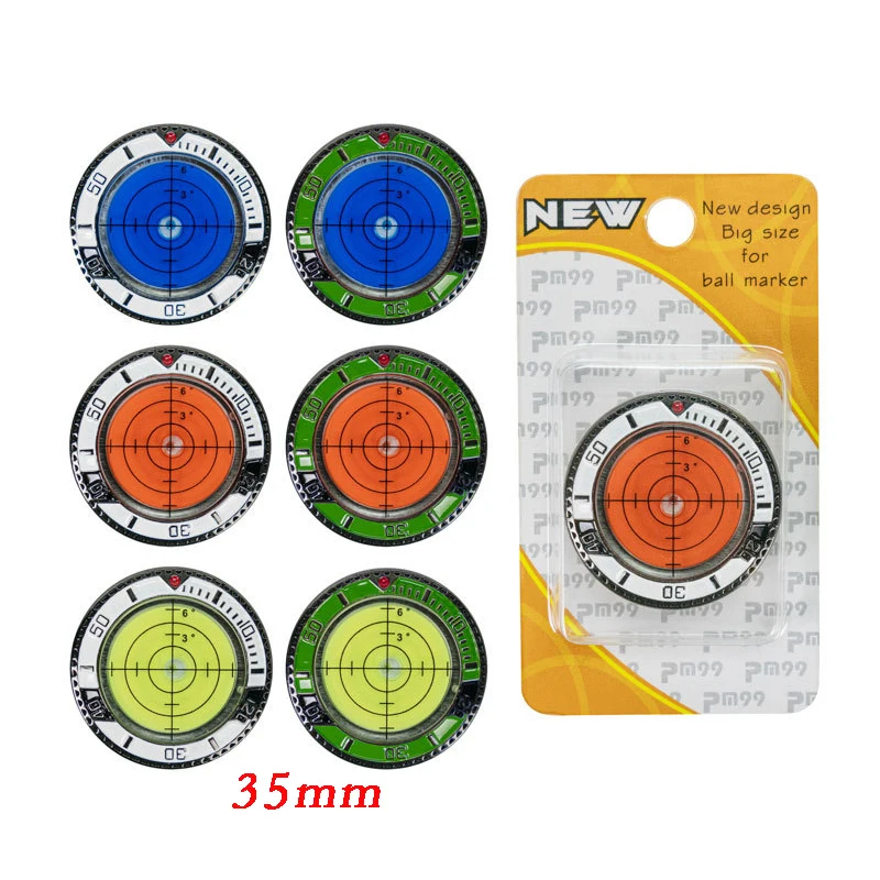 Golf Slope Putting Level Reading Ball Marker & Hat Clip Outdoor Golfing Sports Training Tool