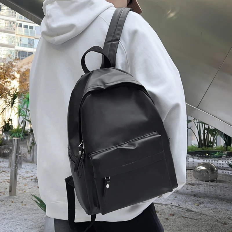 Fashion Backpack Women Quality PU Leather College Student School Bags Female Leisure Travel Backpack Unisex Couple Backpack Book