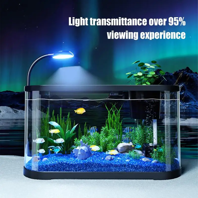 

Aquarium Kit Starter Betta Fish Tank For Beginners Decorative Fish Tank For Terrapin Tortoise Turtle Household Clear Aquarium
