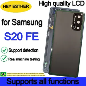 Bilashmart 6.5'' Super AMOLED Replacement Samsung S20 FE SM G780F SM G780F/DSM LCD Display Touch Screen S20 Lite with Back Glass