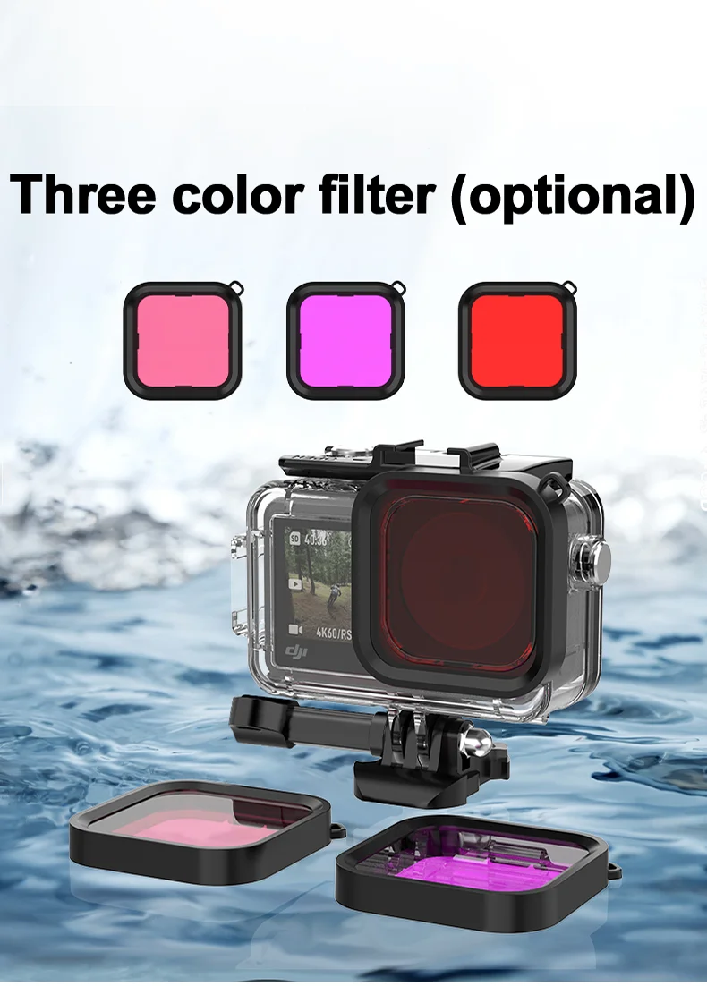 ACTION 5/4/3 Waterproof Case Diving Underwater Protective Housing Shell for DJI Osmo Action 5 PRO 4 3 Action Camera Accessories
