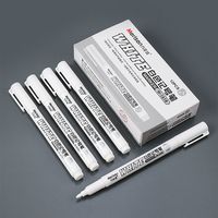 3pcs Waterproof White Permanent Paint Pen Not Easy To Fade Quick Drying White Marker Pens Not Dirty Hands Extra Large Ink Volume