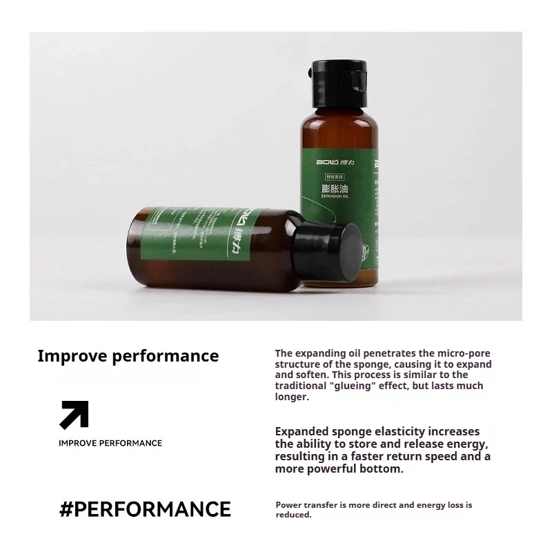 50ml Tafeltennisboosterolie voor het vergroten van de elasticiteit van rubberen spons Tafeltennisrubber Oplosbaarheid Booster Uitbreidingsolie