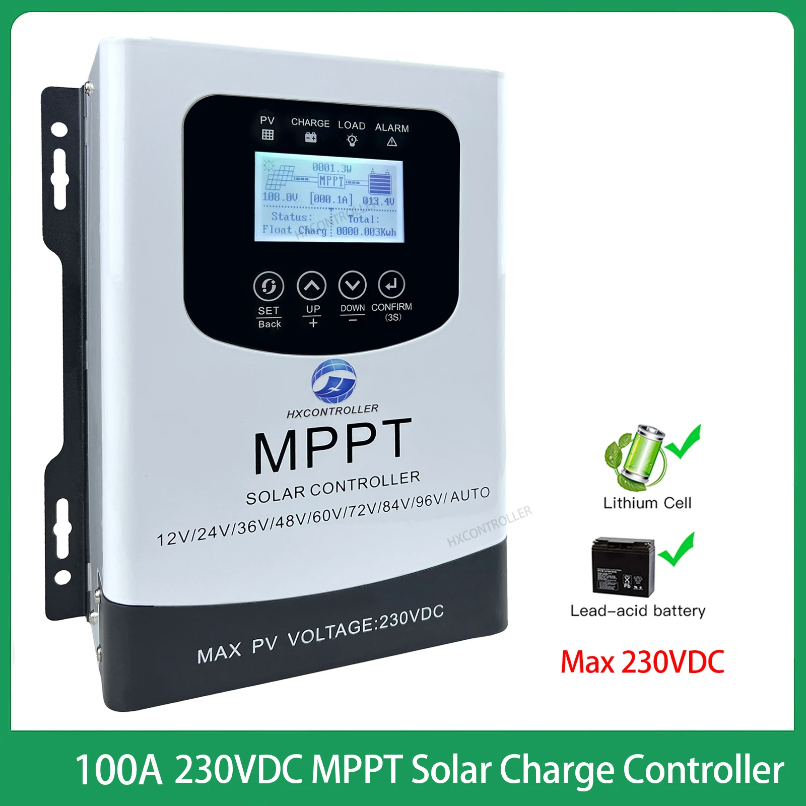 

100A 80A 60A 230VDC MPPT Solar Battery Charge Controller Solar Panel Regulator Charging Voltage Adjust For 12V 24V 48V 60V 72 96