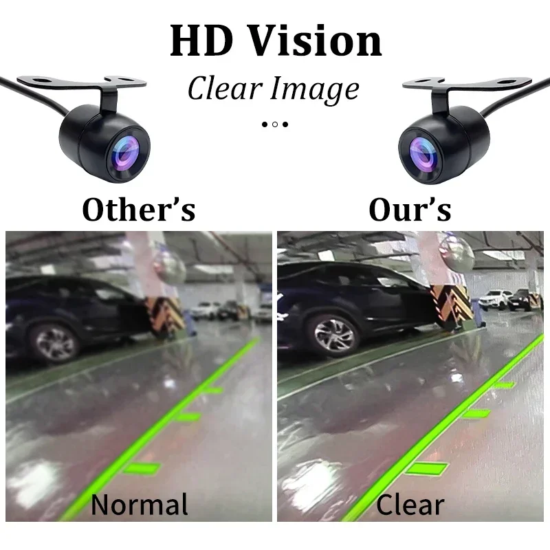 Car Reverse Backup  Camera HD Night Vision Wide Angle Rear View Parking Waterproof CCD LED for Auto Monitor Color Image