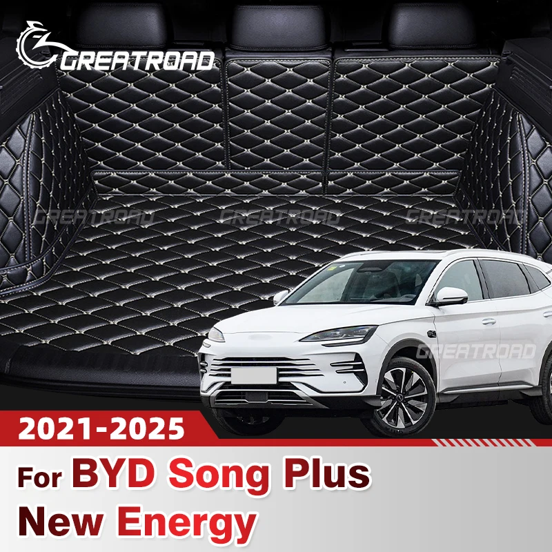 

For BYD Song Plus New Energy 2021-2025 24 23 22 Auto Full Coverage Trunk Mat Car Protective Pad Cargo Liner Interior Accessories