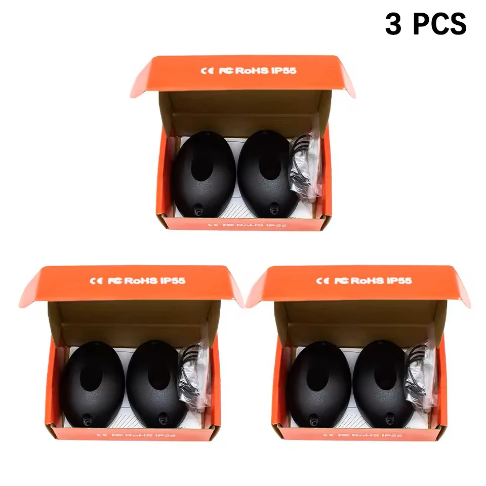 3PCS Single-Beam Infrared Photocell Sensor for Sliding Gate Opener Security Gates Security Automatic Garage Door Gate 15M