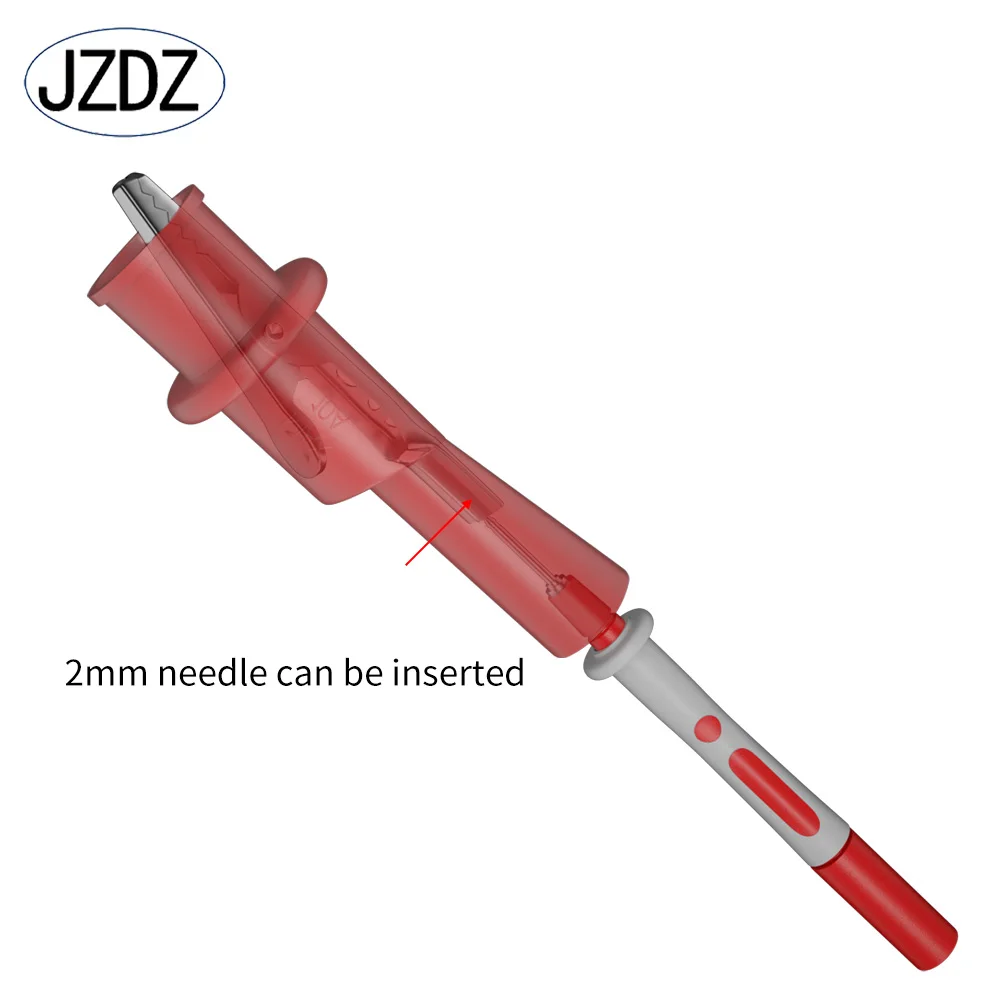 JZDZ 10PCS Insulation Alligator Clips with 2MM Socket Metal Crocodile Clamp Test Clamp for Multimeter Tester Probe J.60009