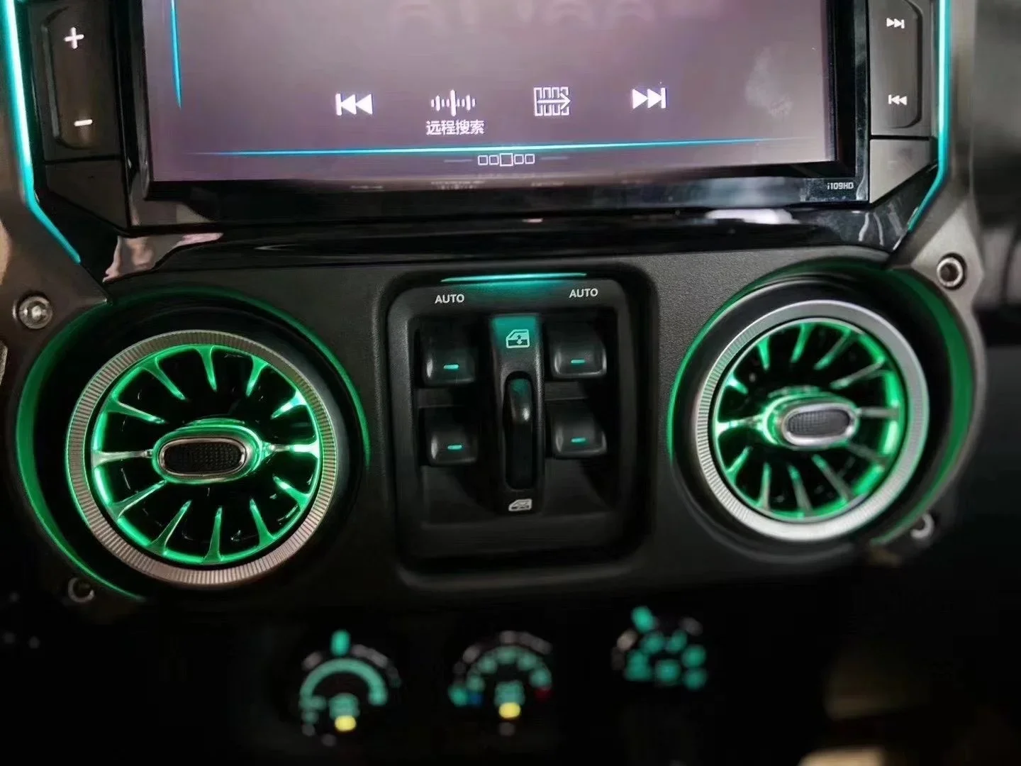 LED Atmosphere Lights Air Vents For JEEP Wrangler JK 11-17 Air Conditioning Outlet Atmosphere Light
