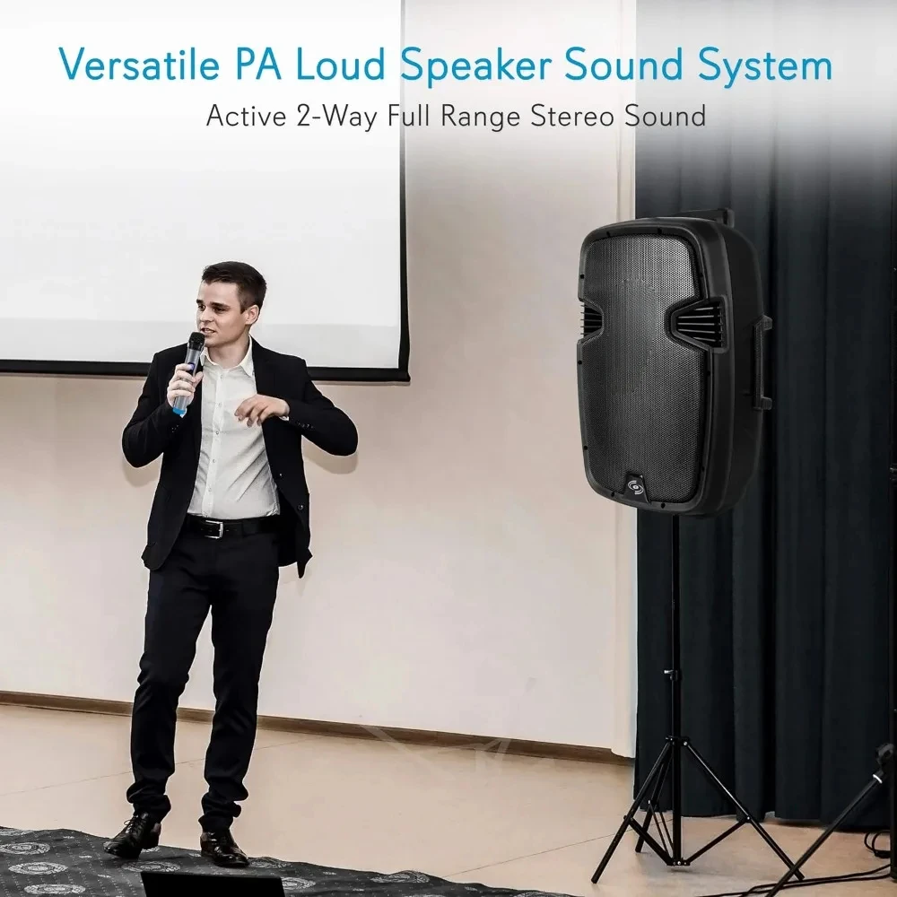 1600W Active Powered Bluetooth Compatible Speaker, Rechargeable Battery image 5
