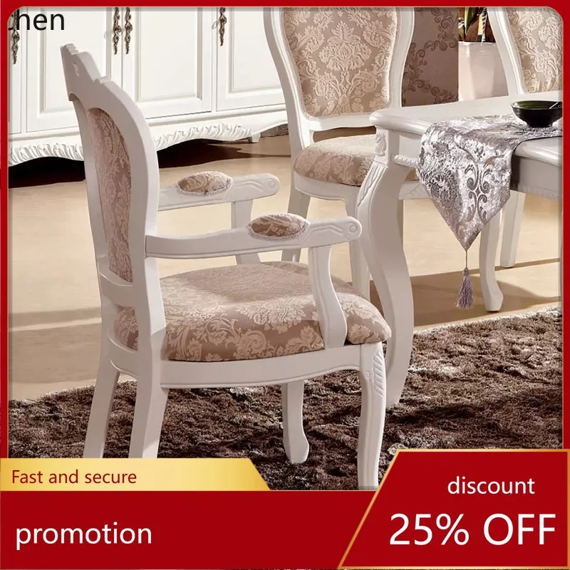 

YFY Solid Wood Dining Chair Leisure Armchair Club Desk Chair