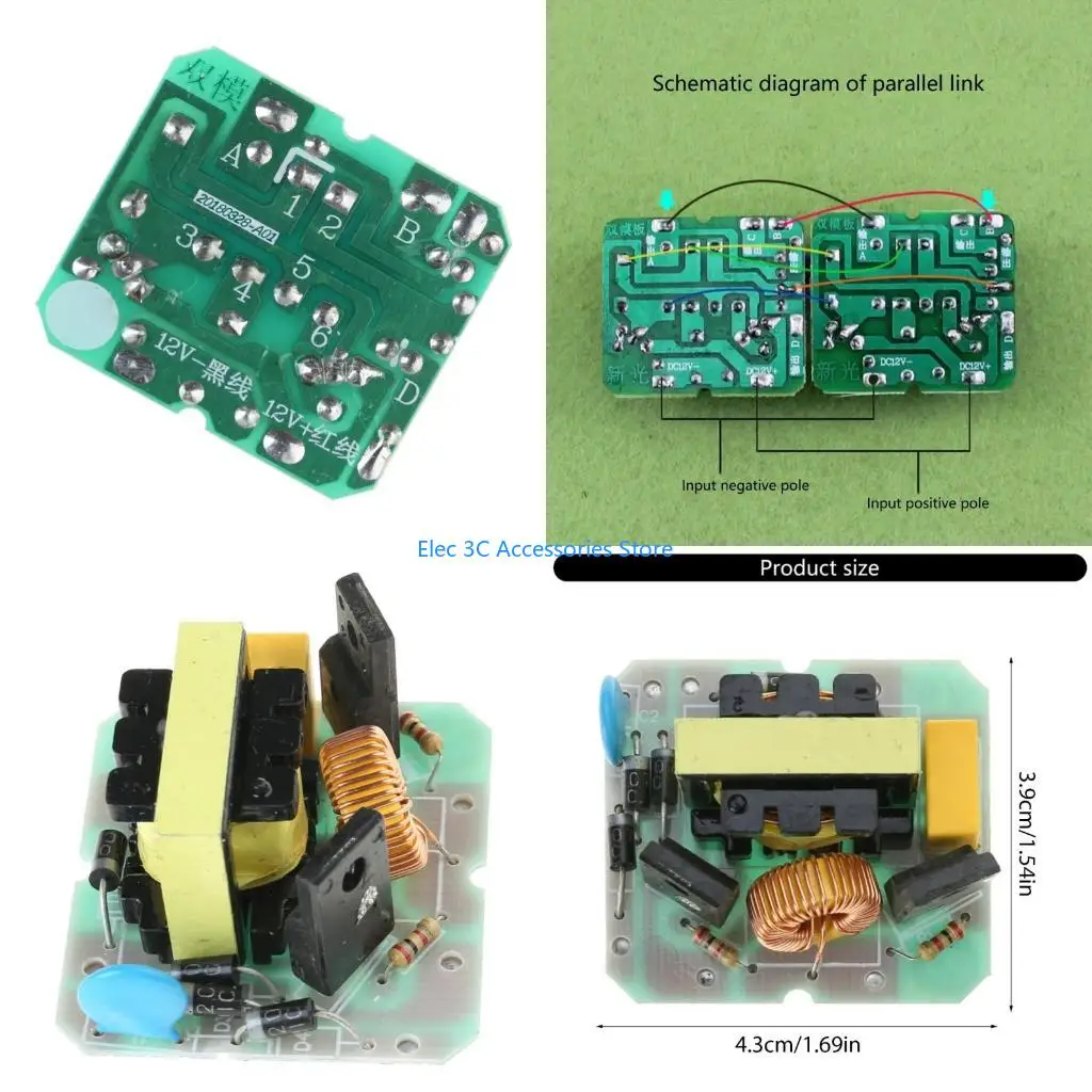 Y51A Double Channel Power Module DC12V to AC220V Inverter for Home Use