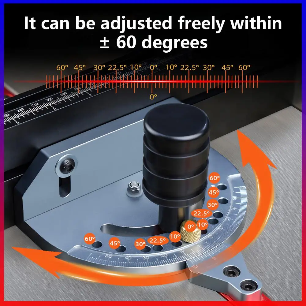 

Table Saw Push Rule Adjustable Table Saw Precision Miter Gauge System Standard Slot 3/4 X 3/8 Inches Woodworking Tools