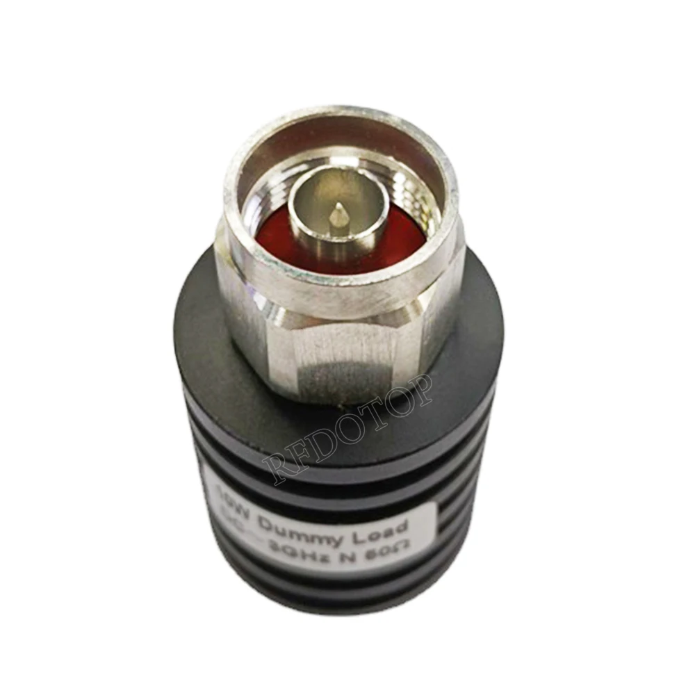 10W N Male Plug Connector DC-3GHz/4Ghz/6GHz 50 Ohm RF Coaxial Termination Dummy Load Nickel Plated RF Accessories N-J