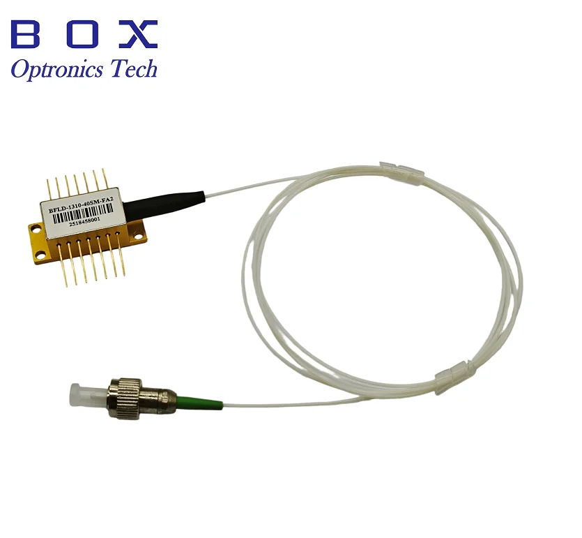 New Box Optronics 1550nm SLED Laser Diode 14Pin Butterfly Package 10mW SM Fiber FC APC Telcordia GR468 2V 3-Month Warranty
