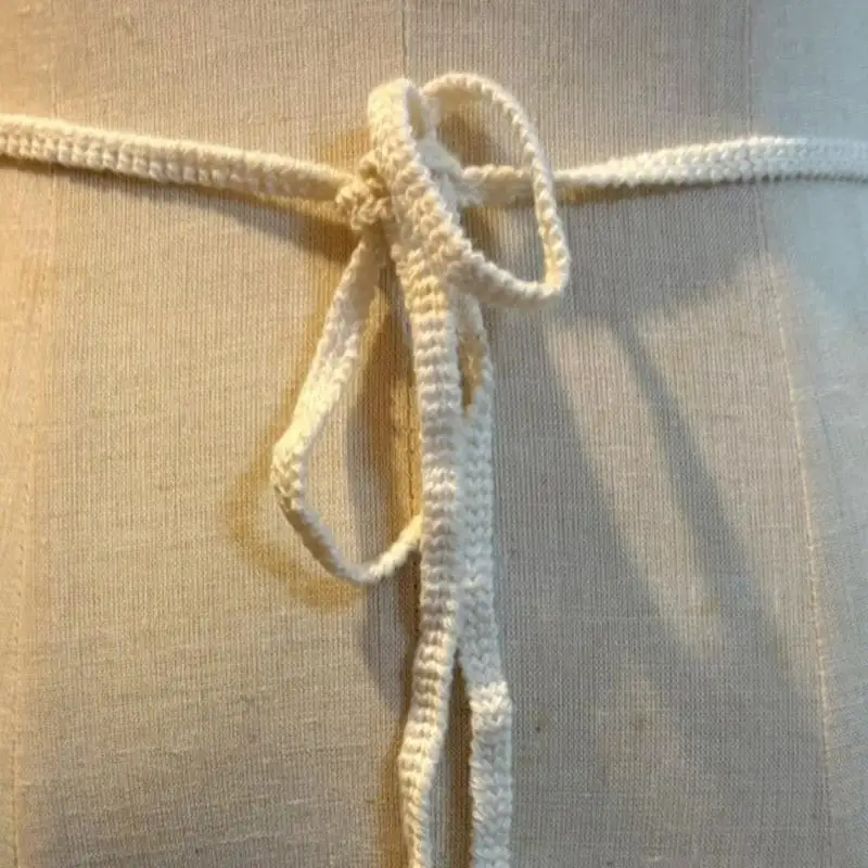 652F Cotton Linen Adjustable Waist Pants Drawstring Rope Belt 130cm Pants Accessories