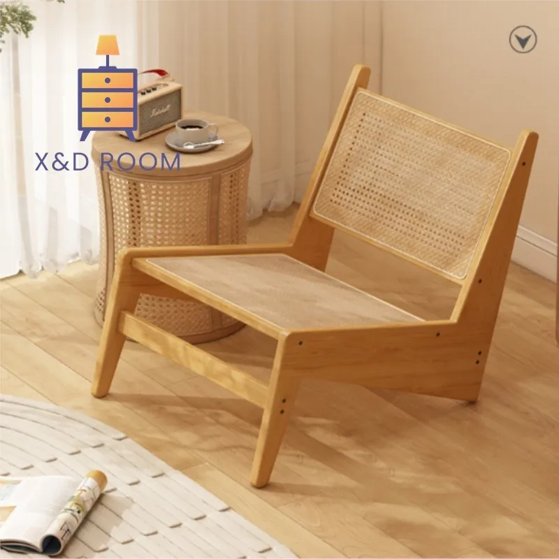 X&D Vine Woven Leisure Chair Single Sofa Chair For Home Use Quiet Style Home Kangaroo Bamboo Woven Chair Creative Lazy Chair New