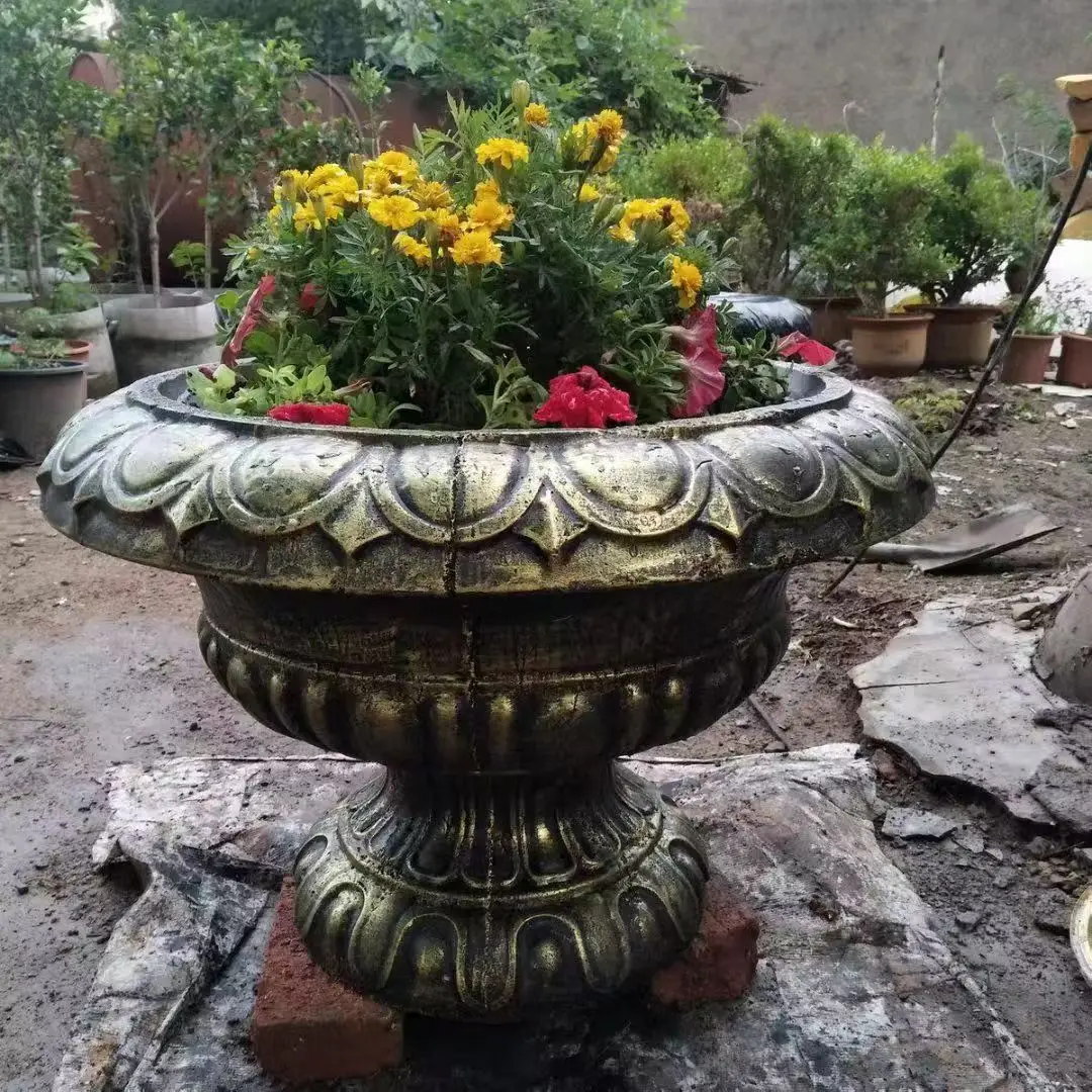 ABS Plastic Flower Pot Mold 68cm Diameter 50cm Height European Roman Urn Planter Mould Concrete Cement Garden Vase Mold for Outd