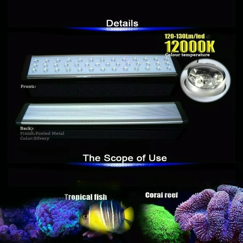 110-240V LED Aquarium Coral Reef Light Full Spectrum Timer Dimmable Marine Fish Tank Lamp For LPS SPS Soft Coral Saltwater Tank