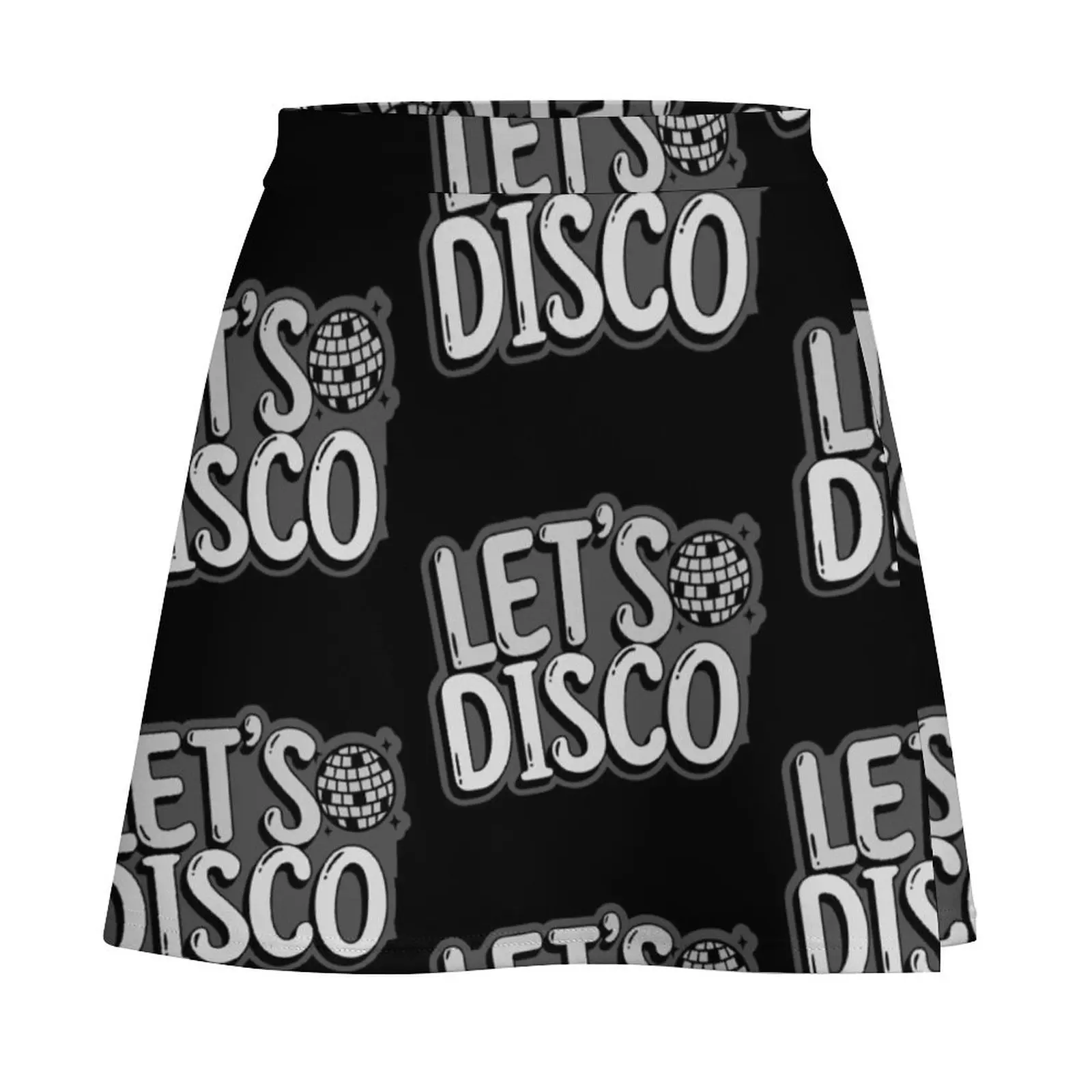 DISCO - Let's Disco Mirror Ball (Grey) Mini Skirt women's summer clothing 2025 clothing women summer 2025 skirts for women