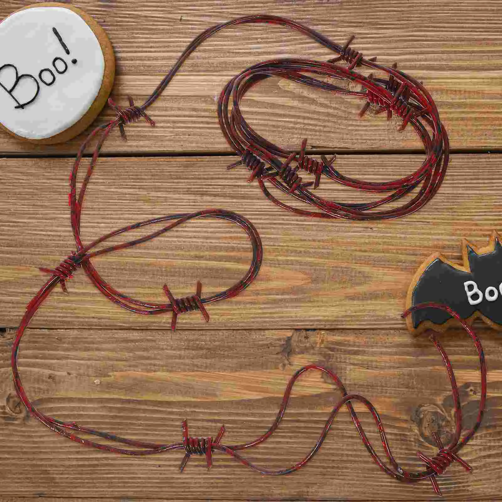 

Halloween Haunted House Props Kids Toys Ribbons for Crafts Barbed Wires Decoration Adornment Pillar Pvc Ornament Child