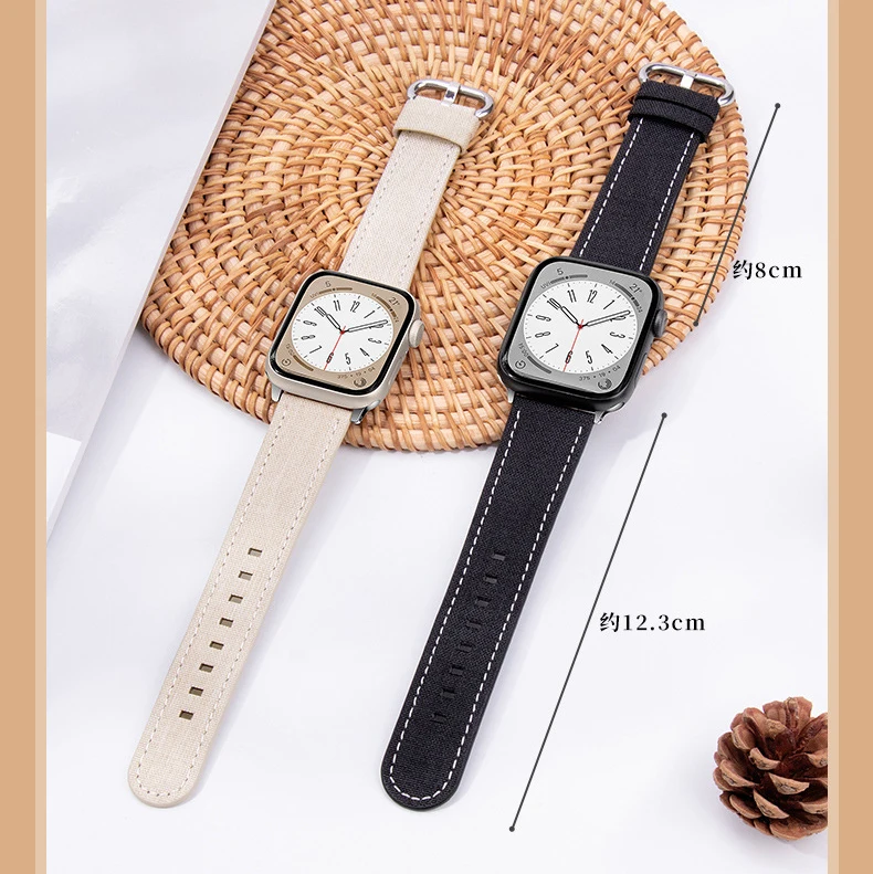 Correa de lona impermeable para Apple Watch Band 49mm 46mm 44 45mm Correa pulsera de tela para Iwatch Series 11 10 9 8 7 SE 6 Ultra 3