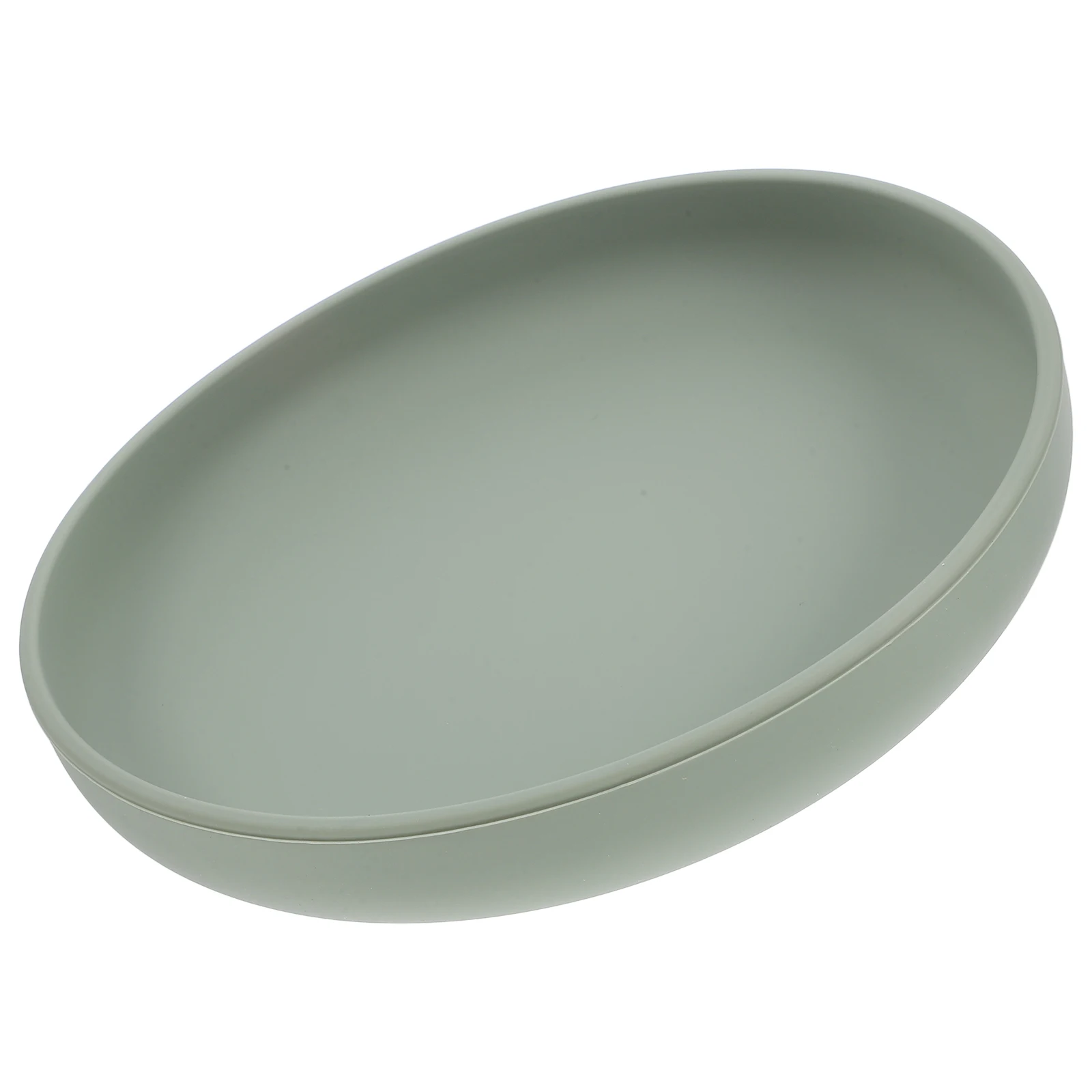 

Силиконовая водонепроницаемая тарелка для пожилых людей с ограниченными возможностями, круглая тарелка-совок, небьющаяся нескользящая резиновая миска для кормления, адаптивная посуда