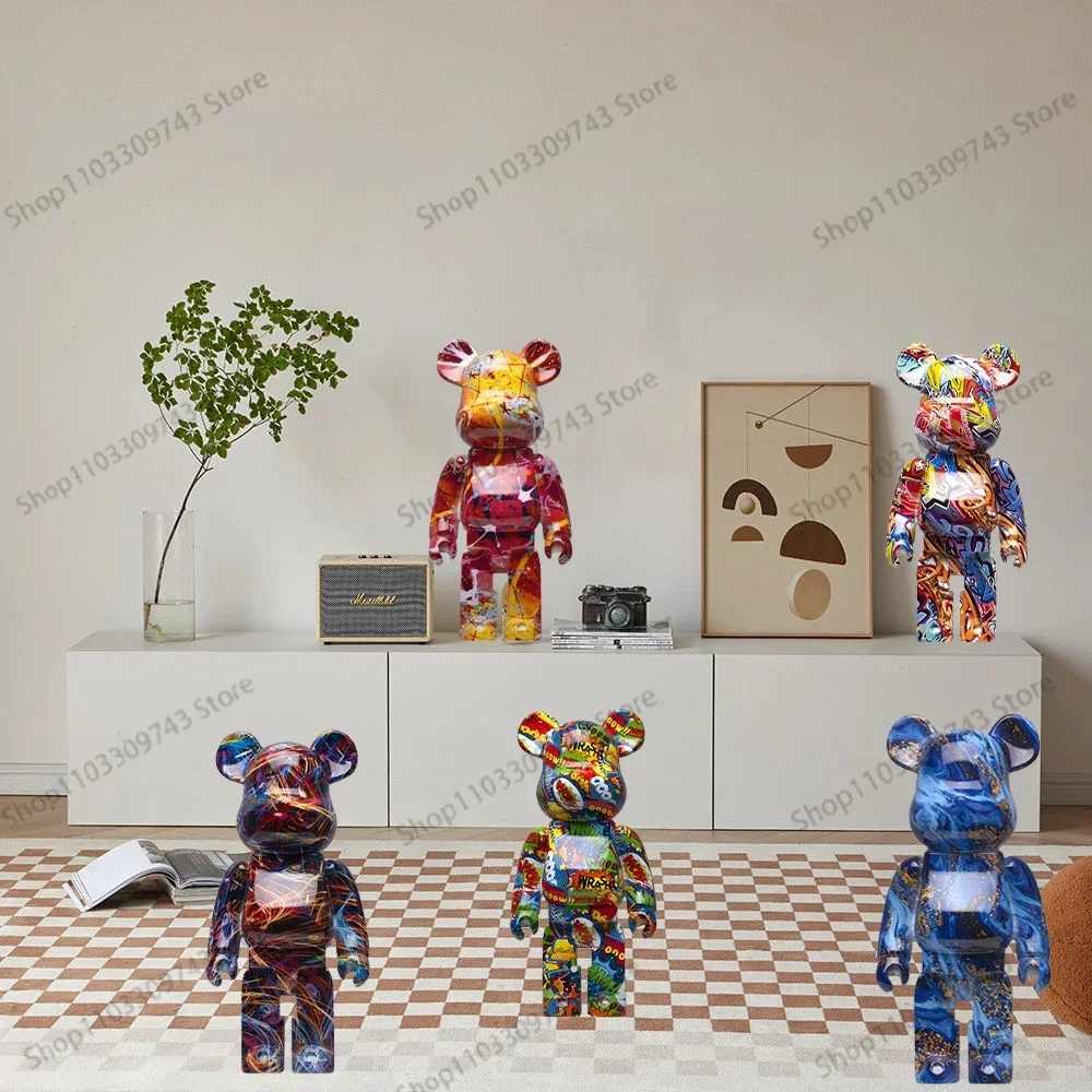 

Bear 400% Basqiat 4th Generation 28/35cm Height Desktop Collection Bookshelf Ornaments Classic Gift Figure