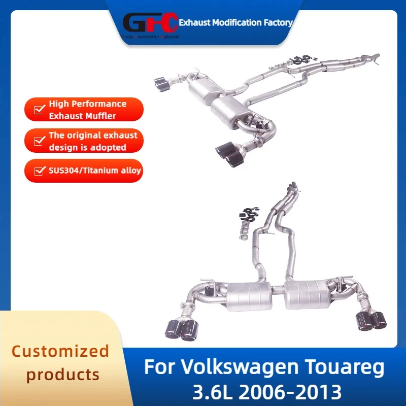 

Catback Valvetronic Exhaust Pipe for Volkswagen Touareg 3.6L 2006-2013 High Performance Stainless Steel Valve Exhaust Muffler
